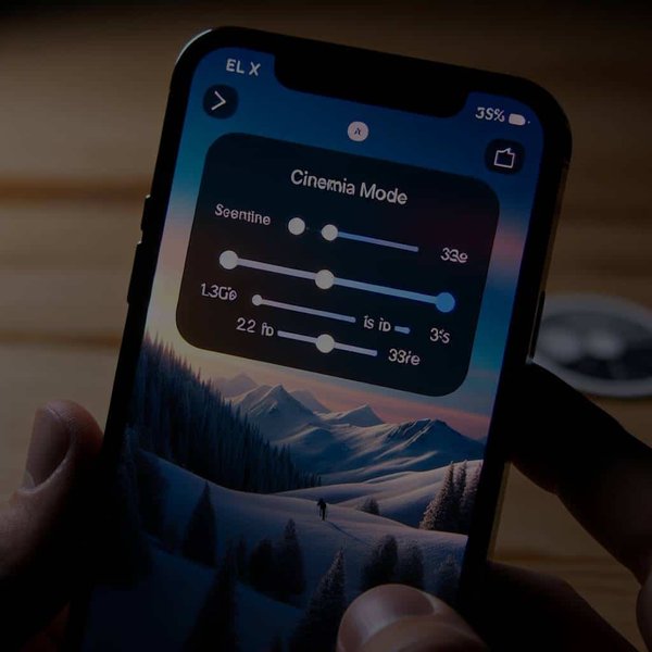 Quels sont les réglages précis pour un mode cinéma sur l'écran d'un iPhone 12 Pro?